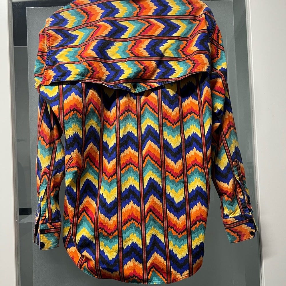 VTG Western Chevron Button-Up Shirt - Picture 7 of 7